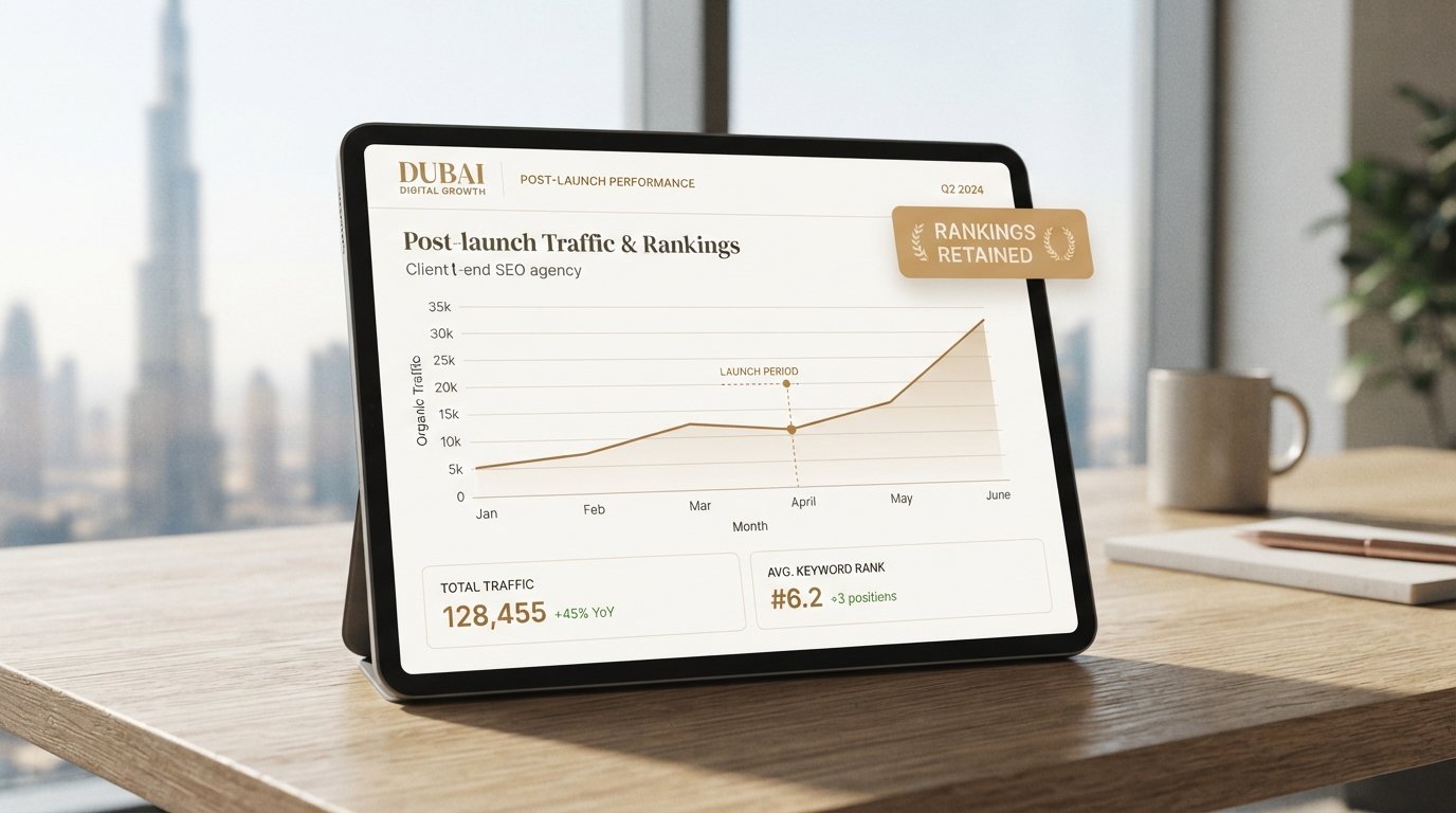 Post-launch traffic and rankings