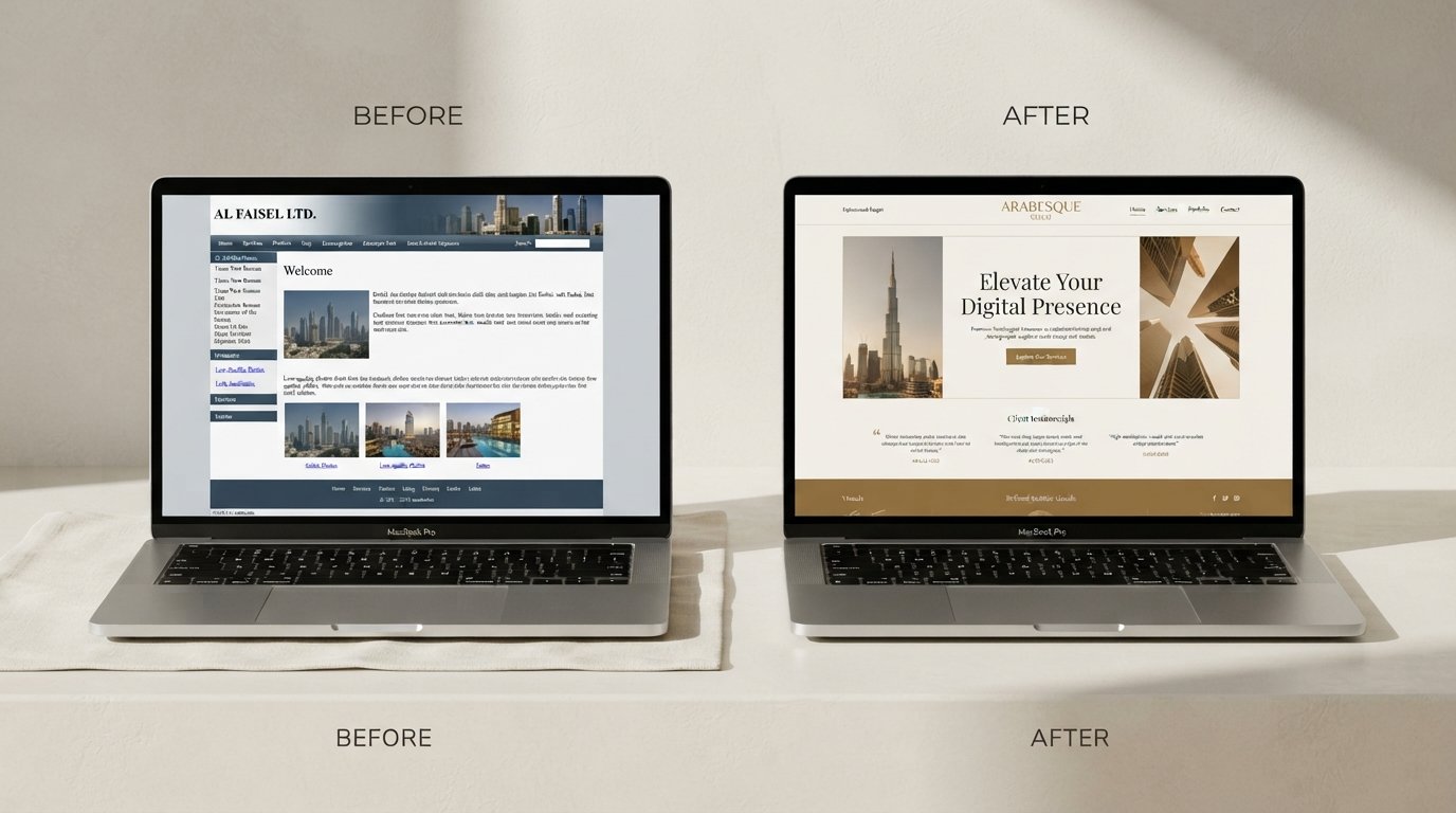 Old site versus new, side by side